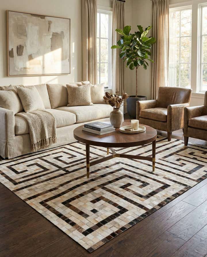 5' 1 x 7' 11 Cowhide Stocks Rug