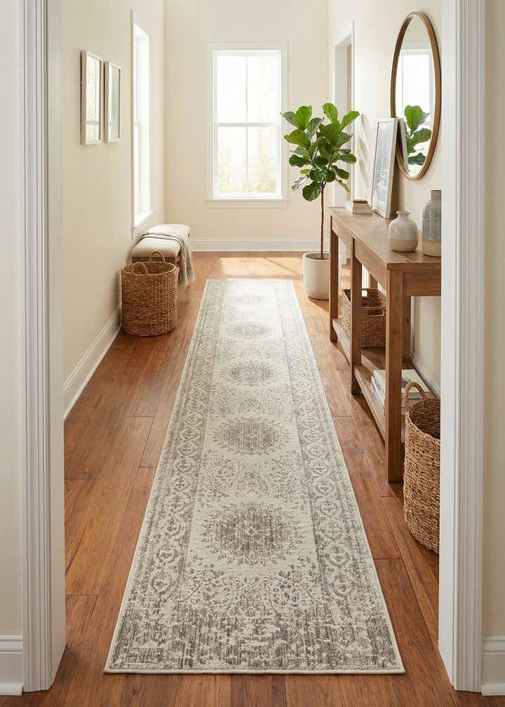 2' 7 x 12' Easy-Clean Traditional Indoor / Outdoor Runner Rug