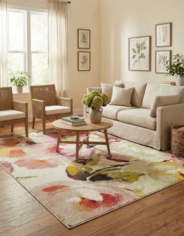 Ivory Tuscany Square Rug