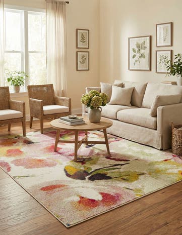 Ivory Tuscany Square Rug