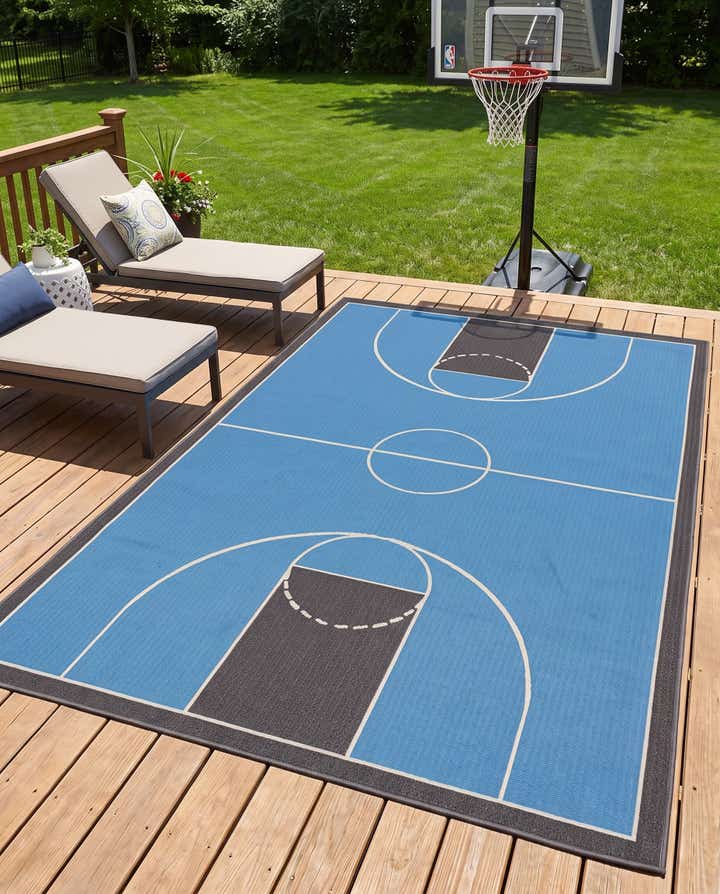 5' 3 x 8' Easy-Clean Modem Indoor / Outdoor Rug