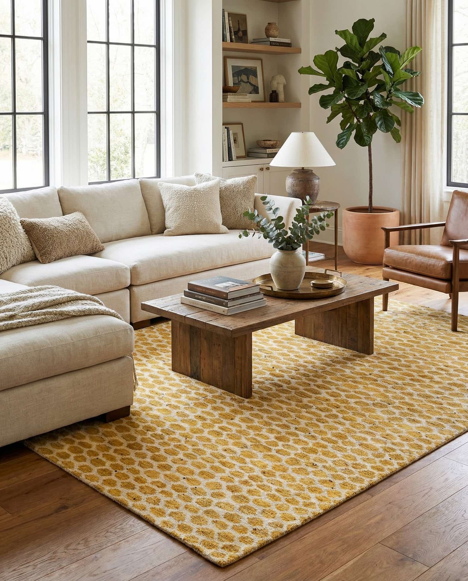 6' 1 x 8' 7 Hand Knotted Darya Wool Rug