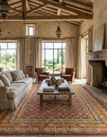 16' x 25' 10 Hand Woven Kilim Maymana Wool Rug
