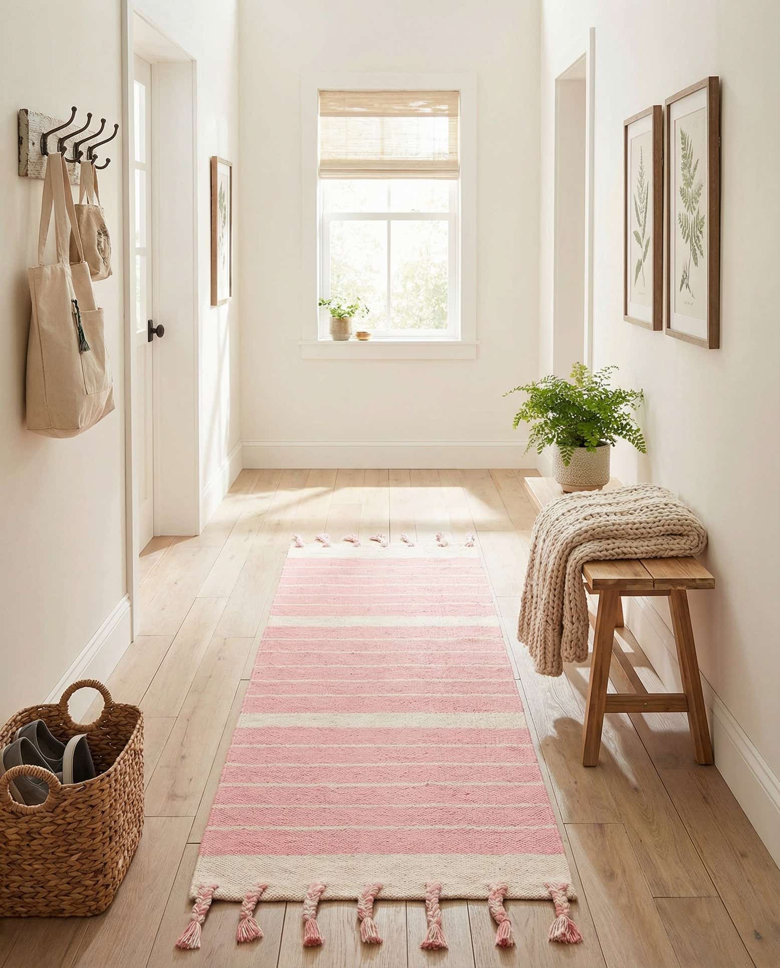 2' 2 x 6' 1 Hand Woven Chindi Cotton Runner Rug