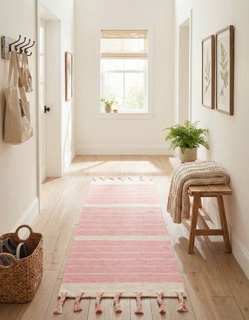 2' 2 x 6' 1 Hand Woven Chindi Cotton Runner Rug