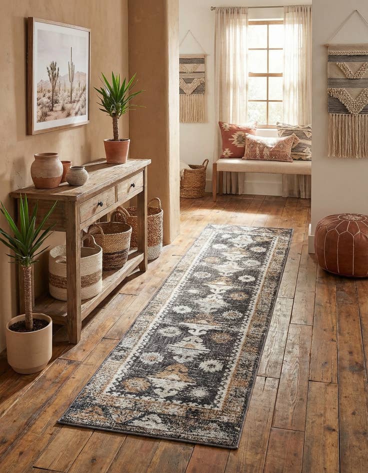 Detail image of 2' x 8' Eco Southwestern Runner Rug