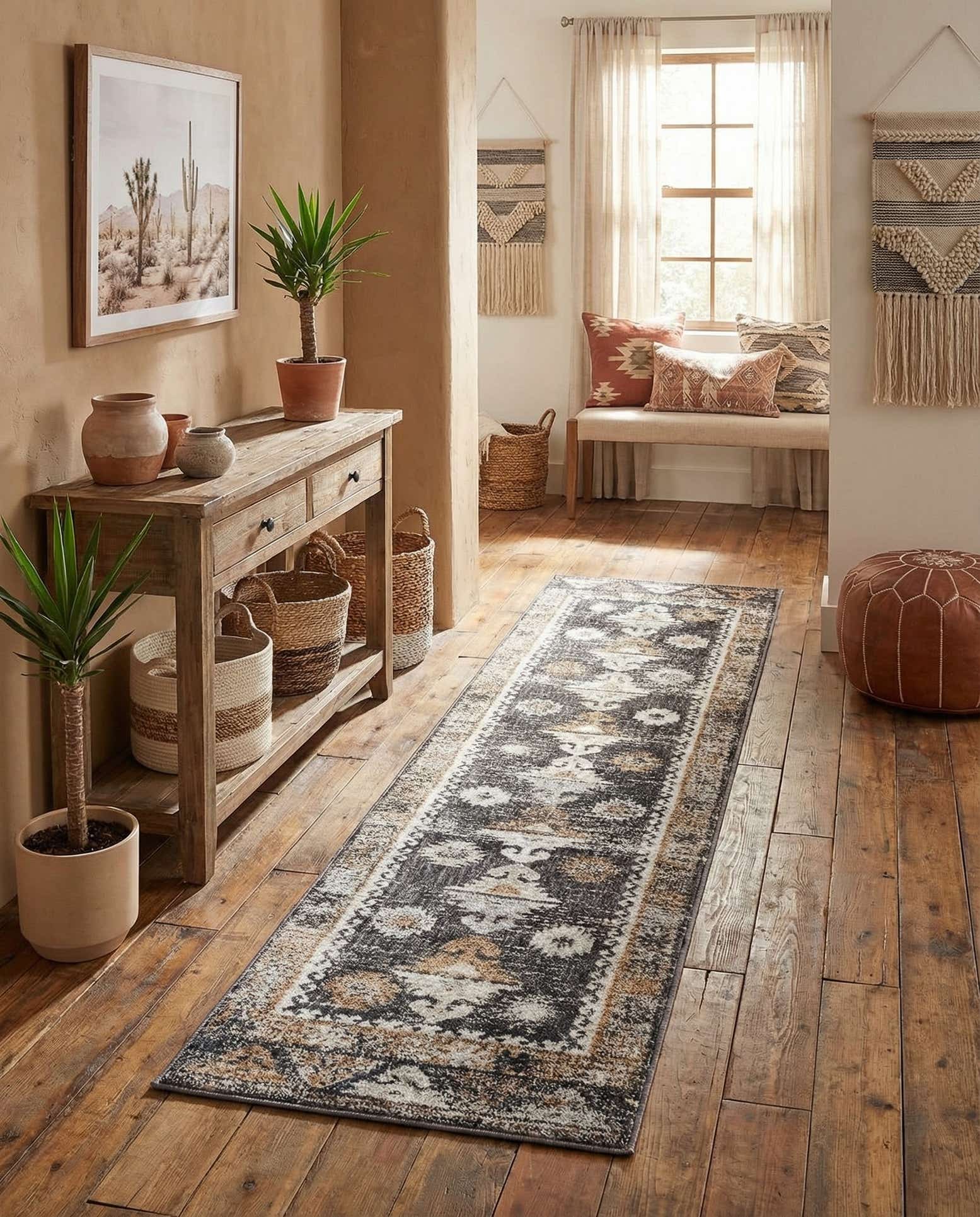 2' x 8' Eco Southwestern Runner Rug
