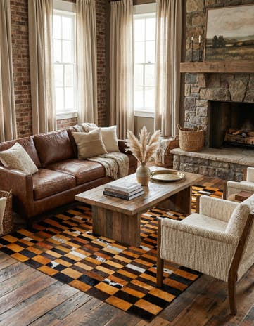 5' 1 x 7' 11 Cowhide - Patchwork Rug