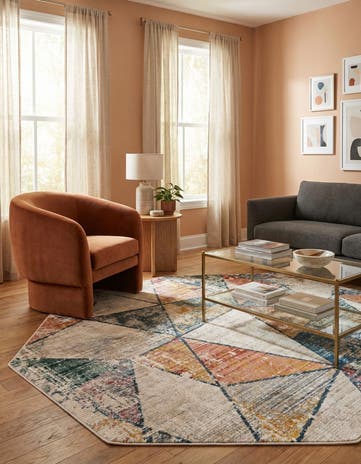 7' 3 x 7' 3 Gemstone Octagon Rug