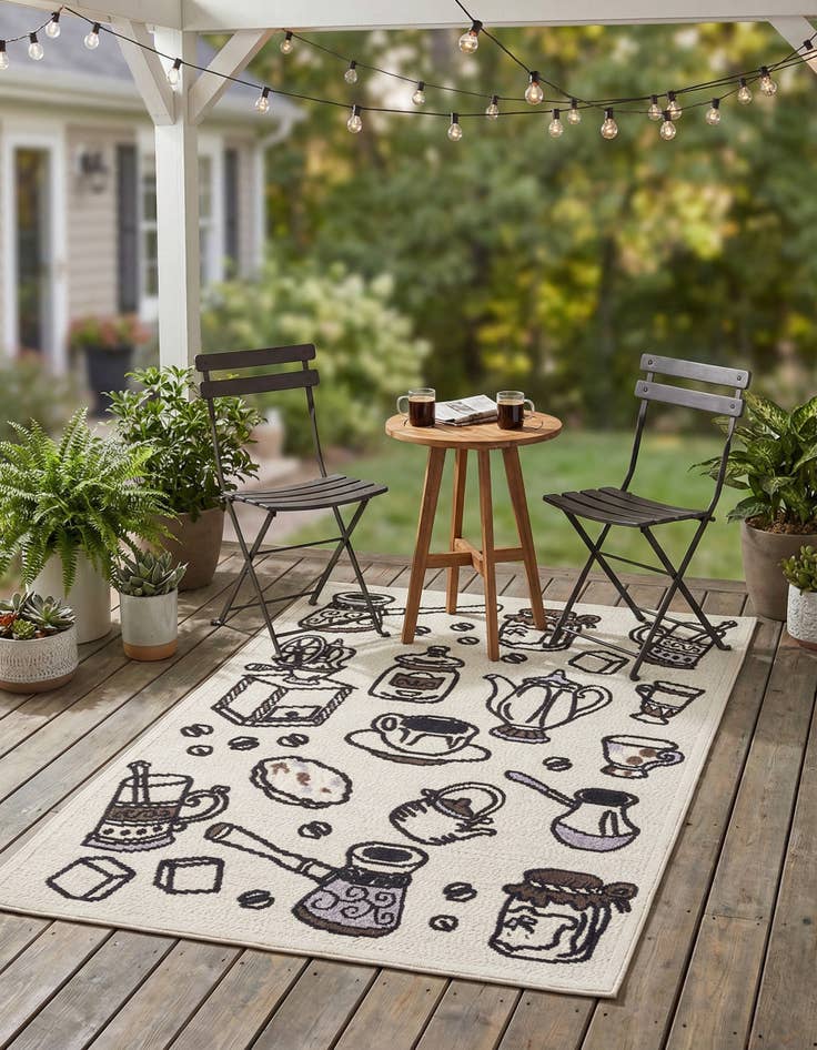 Detail image of  5' x 7' 7  Washable  Indoor / Outdoor Rug