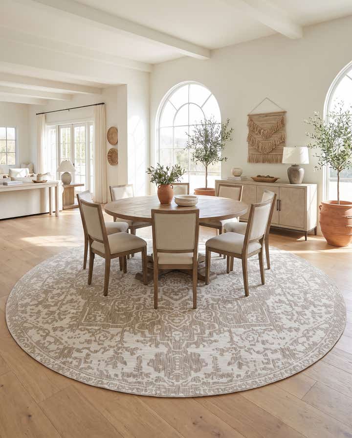 13' x 13' Easy-Clean Jill Zarin Dubai Indoor / Outdoor Round Rug