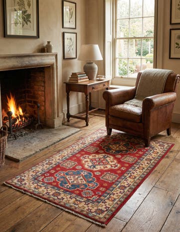 2' 7 x 4' 3 Hand Knotted Kazak Rug