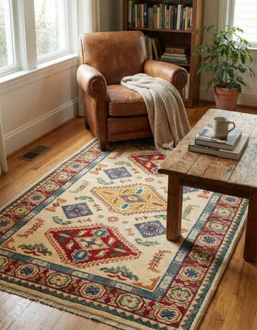 3' 2 x 5' Hand Knotted Kazak Rug