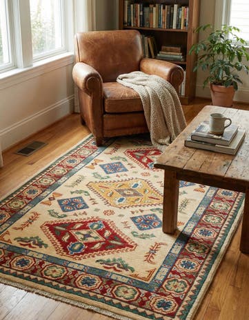 3' 2 x 5' Hand Knotted Kazak Rug