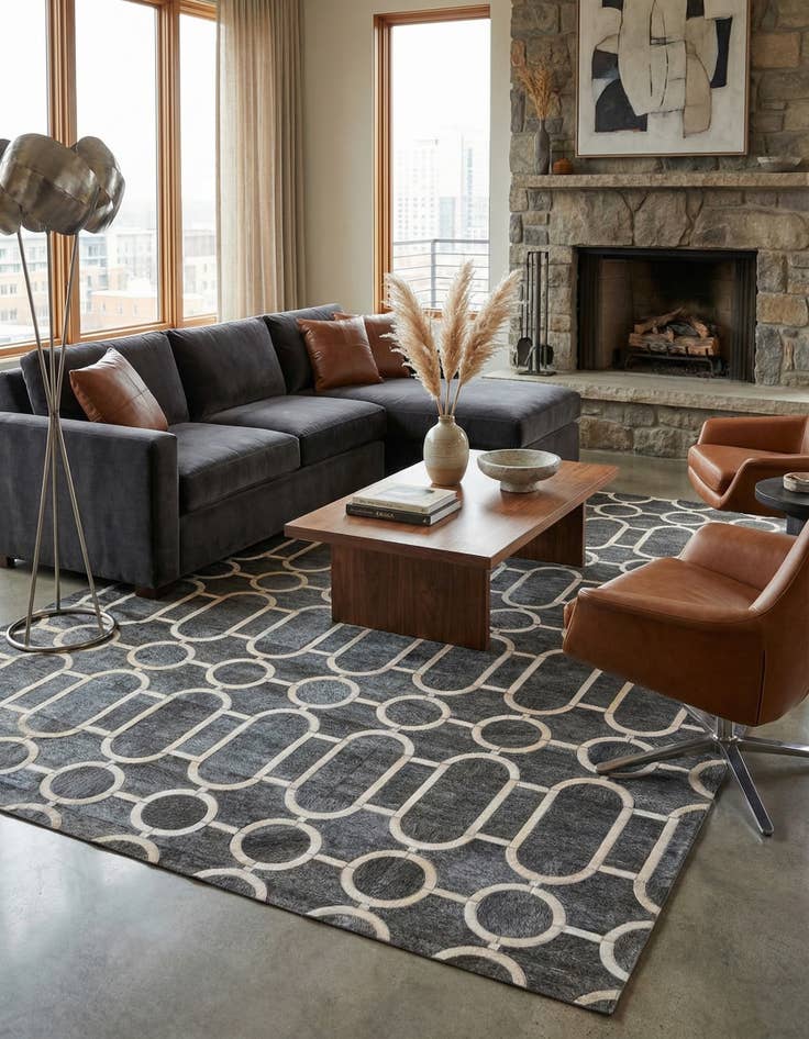 Detail image of  5' 5 x 8' 1 Cowhide Rug