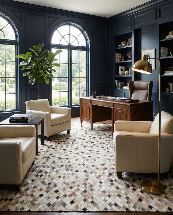6' 8 x 9' 11 Cowhide Stocks Rug