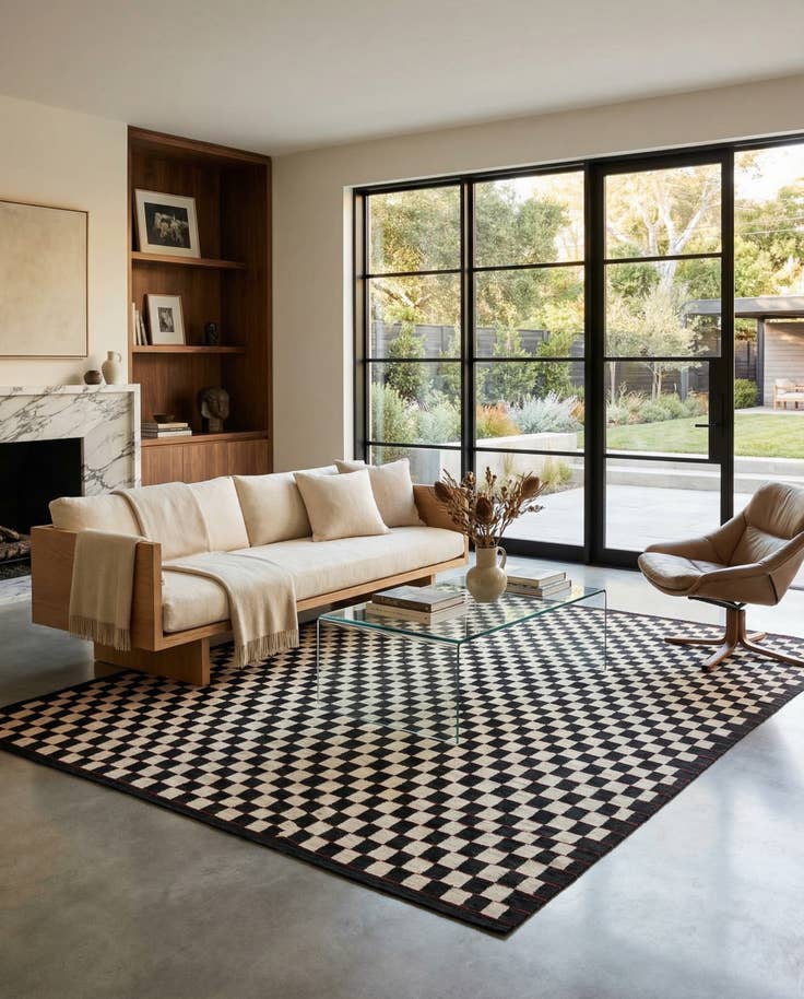 Detail image of 8' 4 x 11' 4 Hand Woven Kilim Modern Wool Rug