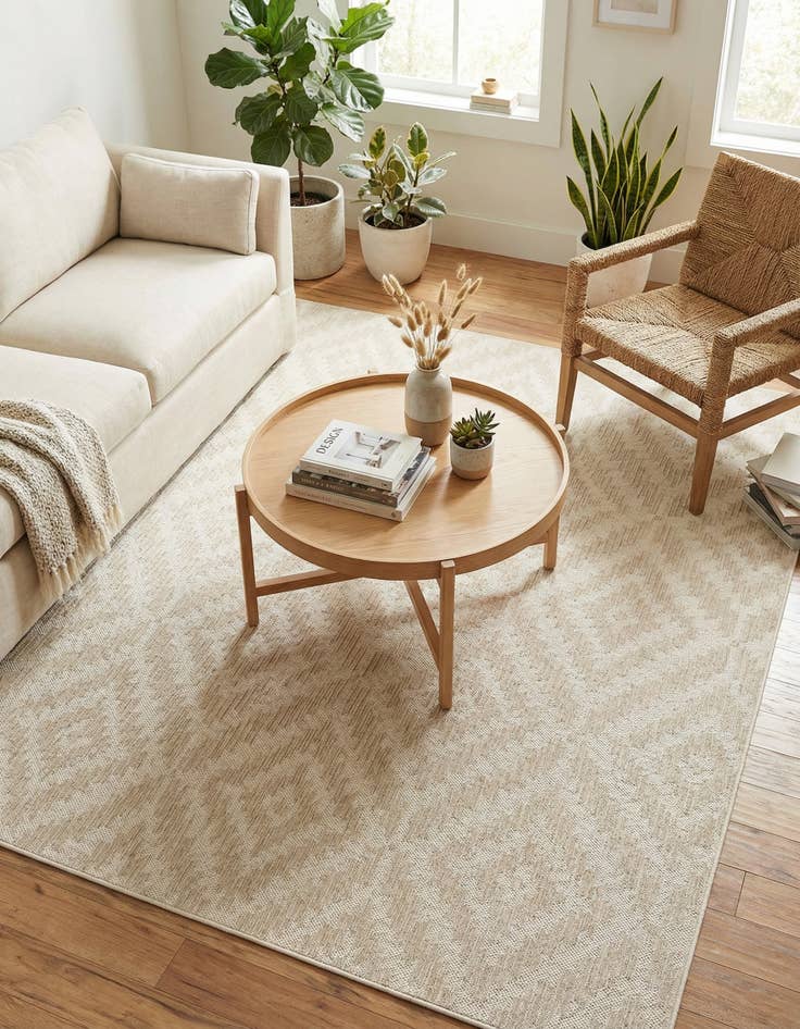 Detail image of 7' 10 x 7' 10 Easy-Clean Sabrina Soto Indoor / Outdoor Square Rug