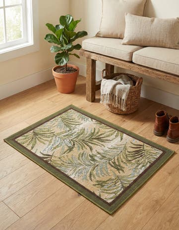 2' x 3' Easy-Clean Botanical Indoor / Outdoor Rug