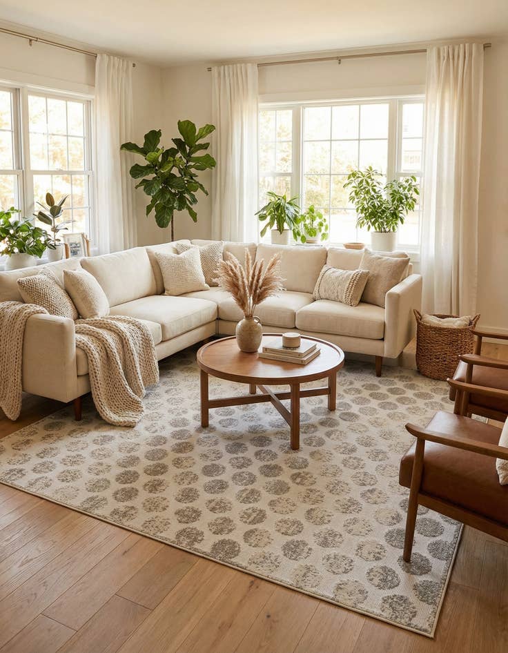 Detail image of 7' 10 x 7' 10  Washable Sabrina Soto Indoor / Outdoor Square Rug