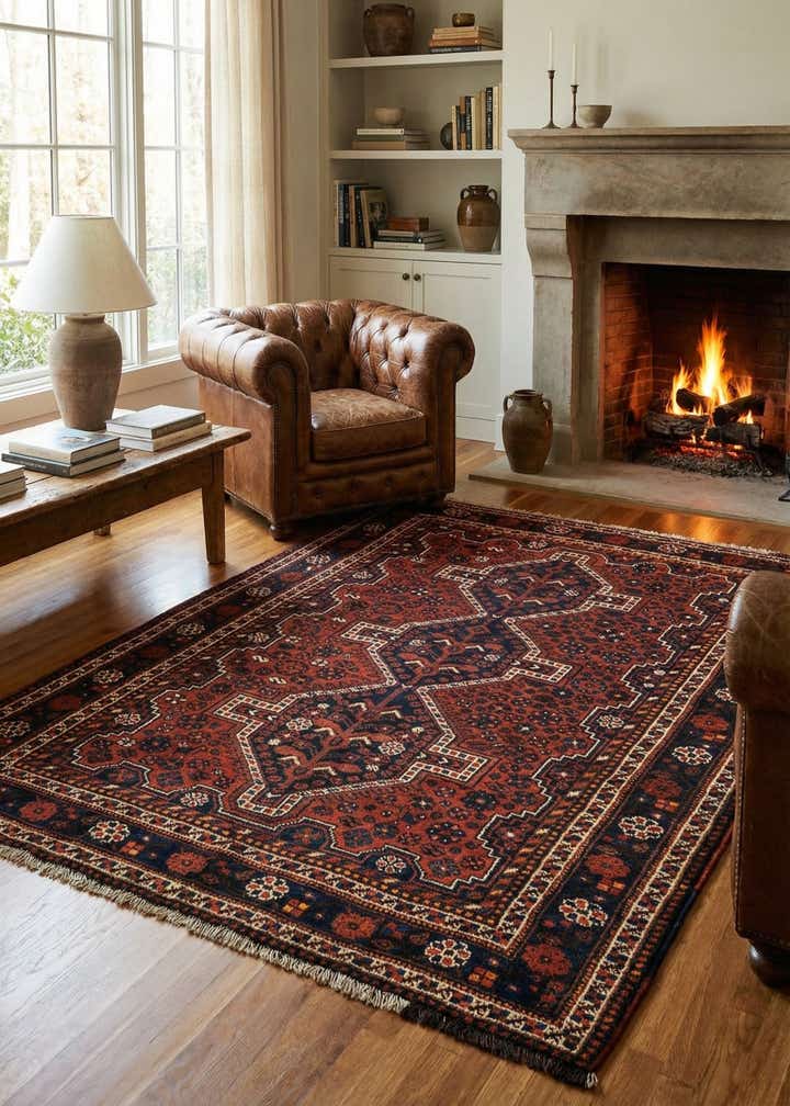 5' 5 x 6' 11 Ghashghai Wool Rug