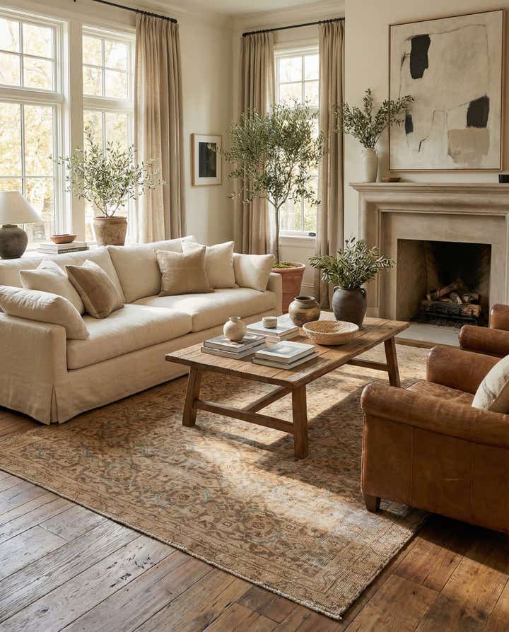 5' 6 x 9' 4 Hand Knotted Ultra Vintage Persian Wool Rug