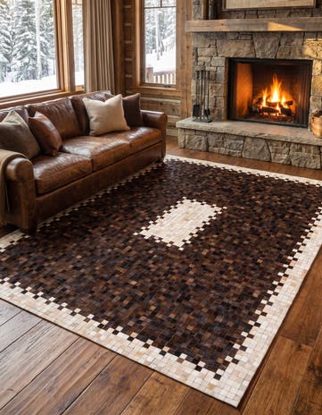 8' x 9' 10 Cowhide Stocks Rug