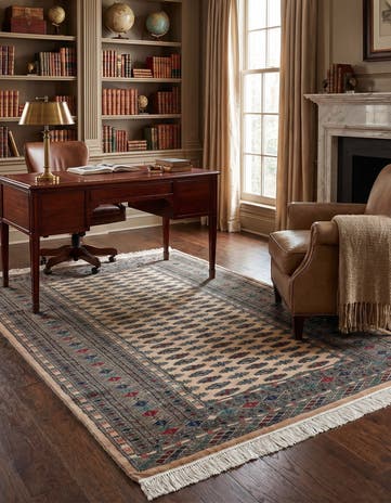 4' 4 x 6' Hand Knotted Bokhara Oriental Wool Rug