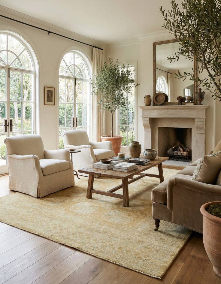 Detail image of 8' 8 x 9' 10  Hand Knotted Peshawar Ziegler Wool Rug