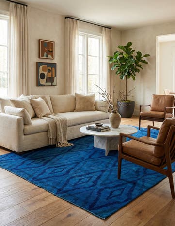 6' 5 x 9' 9 Hand Knotted Darya Wool Rug
