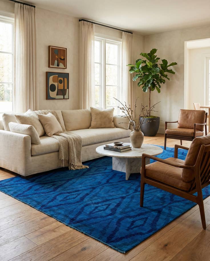 Detail image of 6' 5 x 9' 9 Hand Knotted Darya Wool Rug