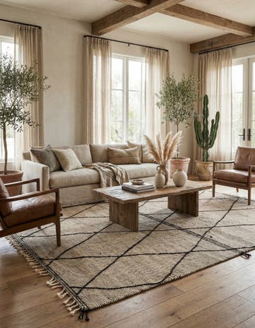 10' 4 x 12' 11 Hand Knotted Moroccan Wool Rug