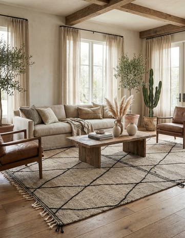 10' 4 x 12' 11 Hand Knotted Moroccan Wool Rug