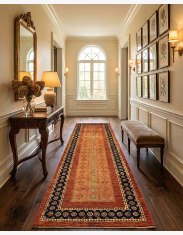 3' x 9' 4 Luribaft Wool Runner Rug