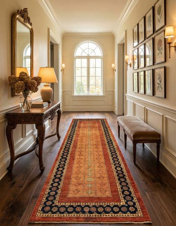 3' x 9' 4 Luribaft Wool Runner Rug