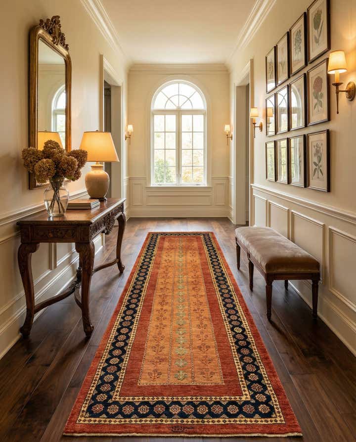 3' x 9' 4 Luribaft Wool Runner Rug
