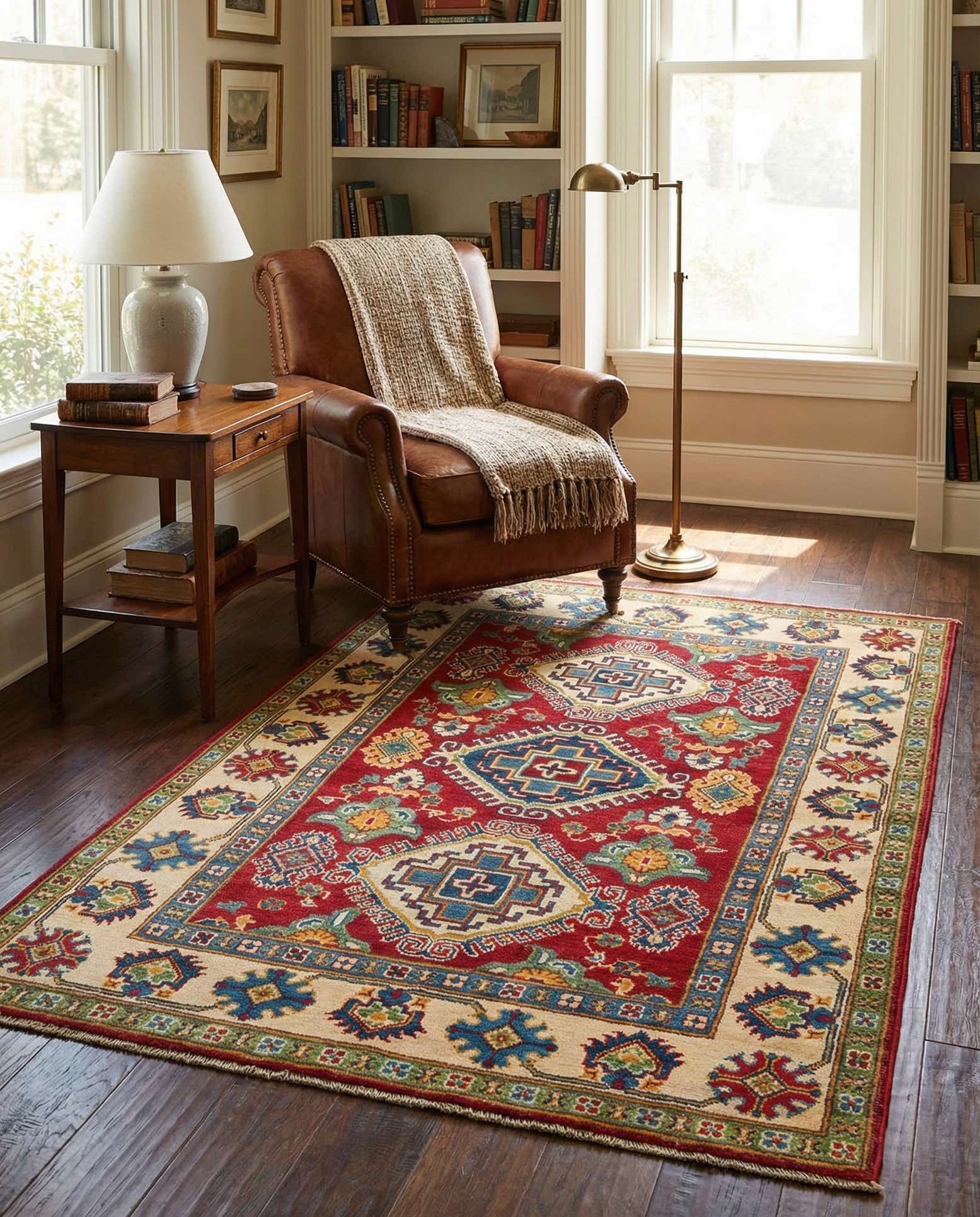 4' x 6' Hand Knotted Kazak Rug
