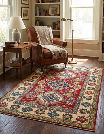 4' x 6' Hand Knotted Kazak Rug