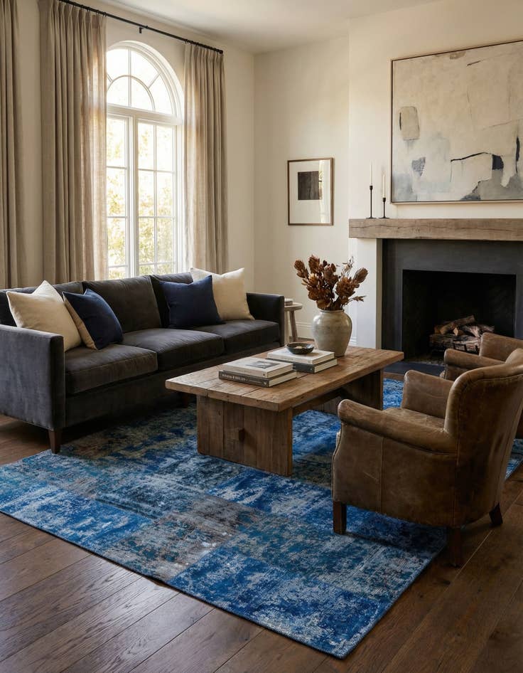 Detail image of 6' 8 x 10'  Hand Knotted Ultra Vintage Persian Wool Rug