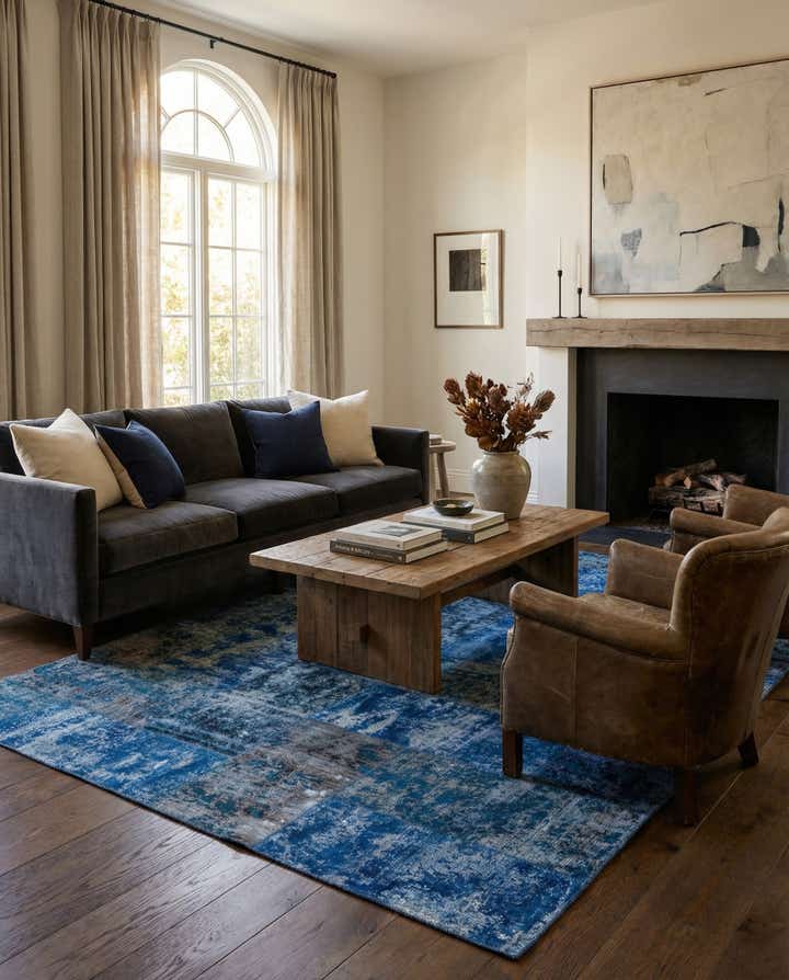 6' 8 x 10' Hand Knotted Ultra Vintage Persian Wool Rug