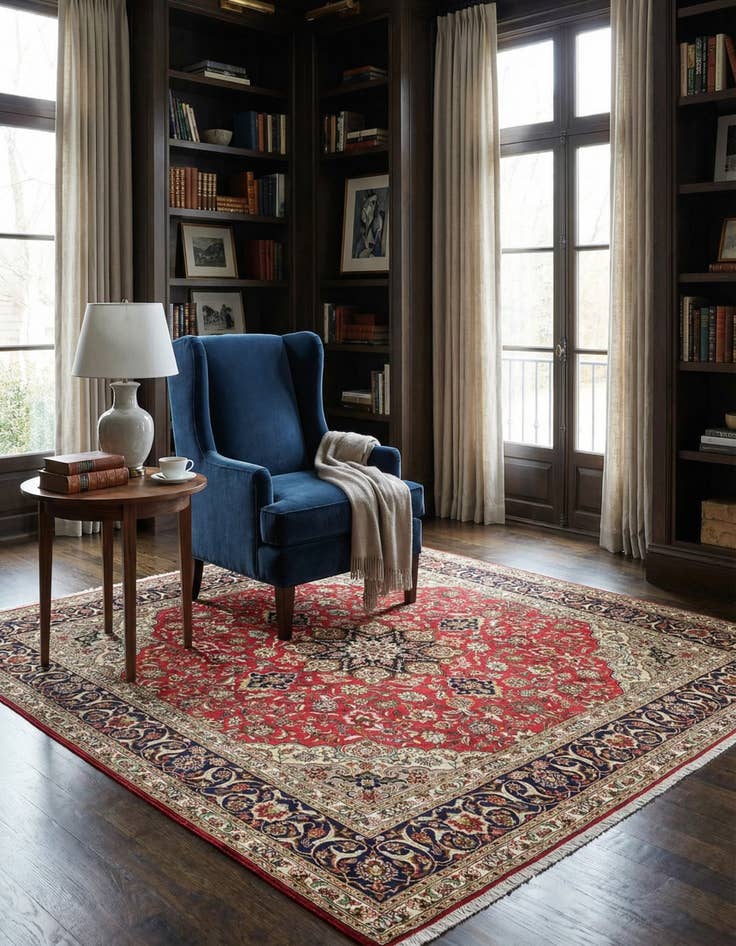Detail image of 6' 7 x 7' 1 Tabriz Square Rug