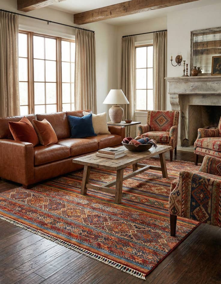 Detail image of 5' 9 x 7' 8 Ariana Ziegler Wool Rug