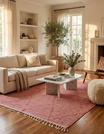 6' 7 x 9' 9 Hand Knotted Moroccan Wool Rug