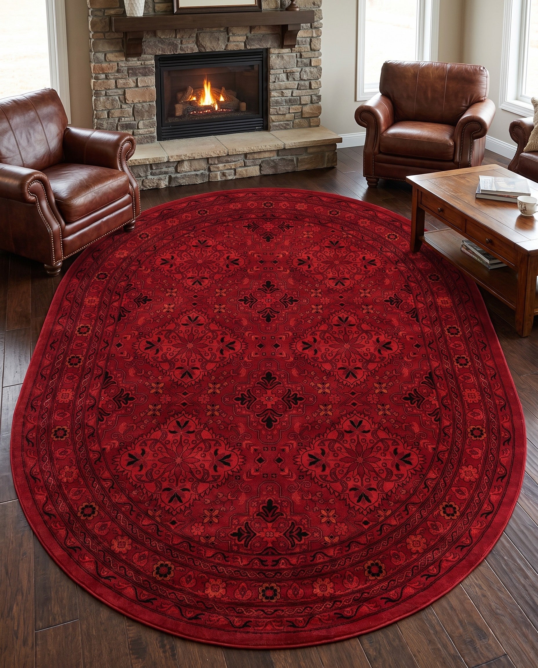 7' 10 x 10' Bokhara Oval Rug