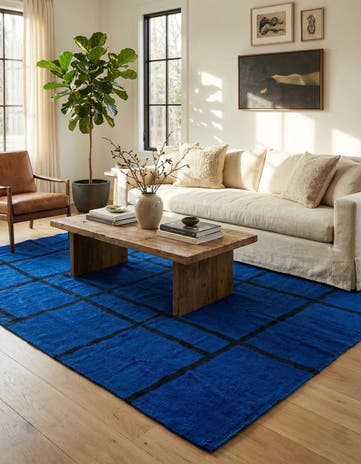 6' 7 x 10' 2 Hand Knotted Moroccan Wool Rug