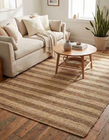 6' 1 x 9' Handmade Braided Jute Rug