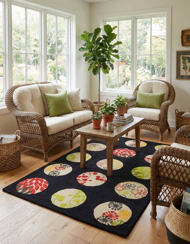 Detail image of 5' x 8' Luna Wool Rug