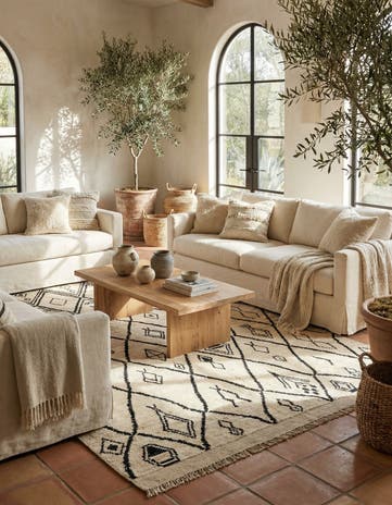5' 10 x 8' 5 Hand Knotted Moroccan Wool Rug