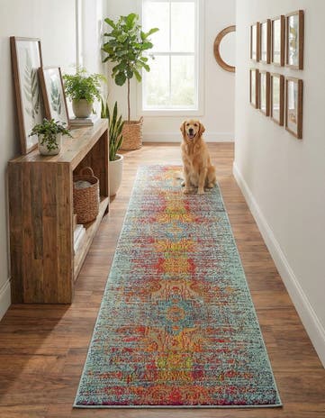 2' 7 x 10' Washable Carnevale Runner Rug