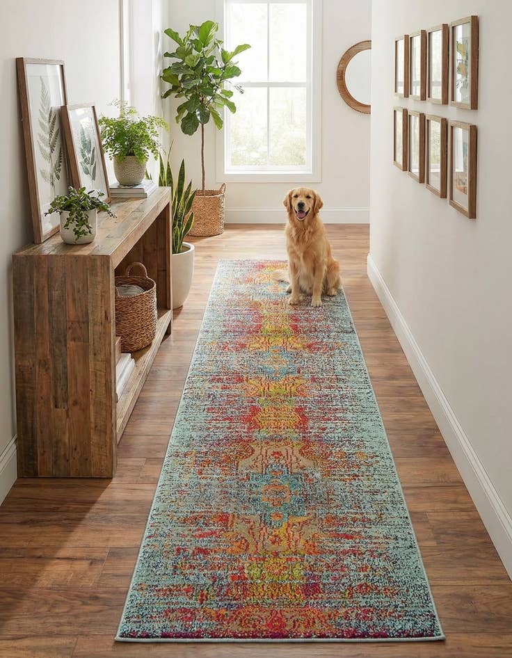 Detail image of 2' 7 x 10'  Washable Arte Runner Rug